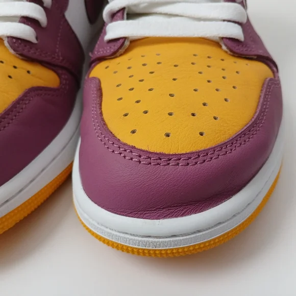 Nike Air Jordan 1 Retro High Og Purple and Yellow Sneakers Men's Size 10.5 - Picture 10 of 16